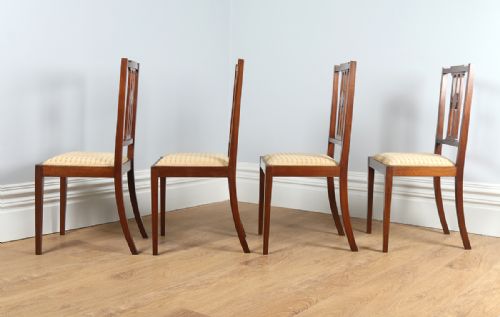 fig 3. Set of 4 Edwardian Inlaid Mahogany Side Chairs (Circa 1900)