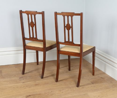 fig 5. Set of 4 Edwardian Inlaid Mahogany Side Chairs (Circa 1900)