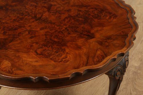 fig 5. Burr Walnut Circular Coffee Table (Circa 1920)