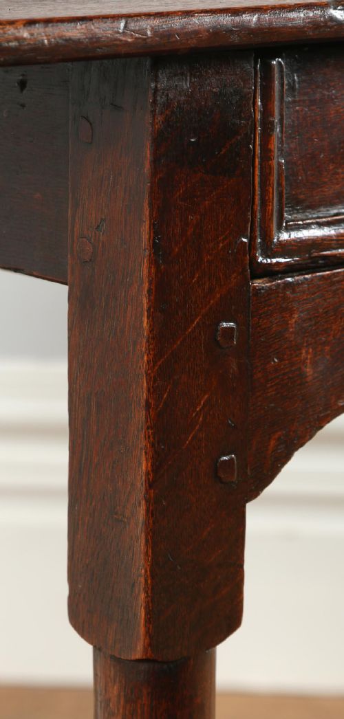 fig 8. William & Mary English Oak Side Table (Circa 1690)