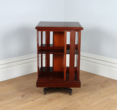 fig 1. Edwardian Mahogany Revolving Bookcase (Circa 1900)