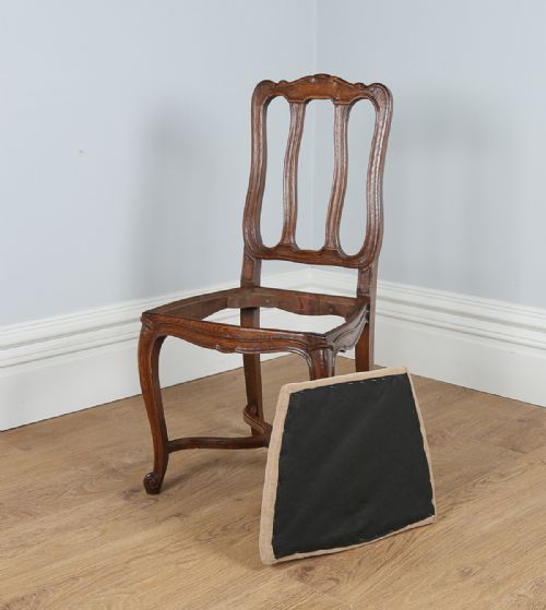 fig 8. Set of 8 French Louis Oak Provincial Dining Chairs (Circa 1890)