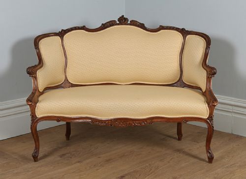 fig 1. French Louis Style Walnut Canapé Couch (Circa 1880)