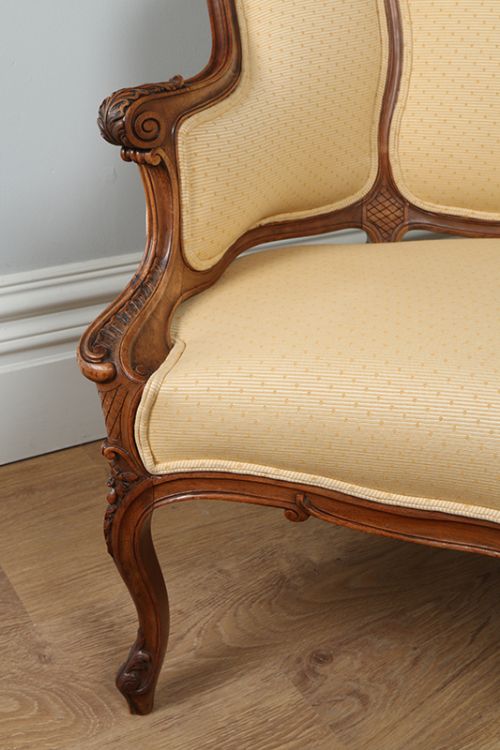 fig 6. French Louis Style Walnut Canapé Couch (Circa 1880)