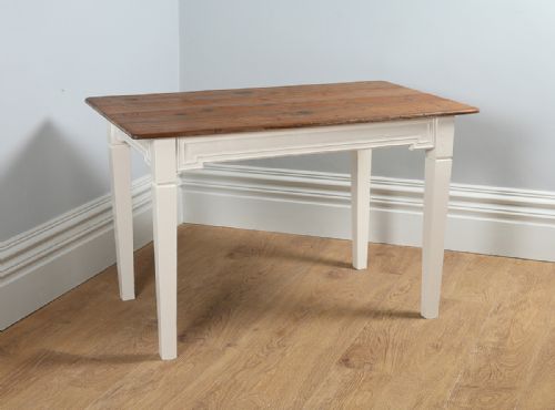 fig 1. French Chestnut Provincial Side Small Kitchen Refectory Dining Table (Circa 1880)