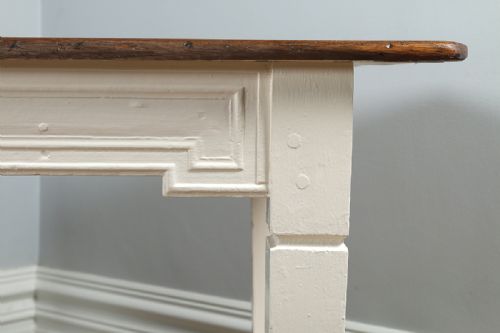 fig 4. French Chestnut Provincial Side Small Kitchen Refectory Dining Table (Circa 1880)