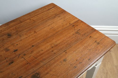 fig 7. French Chestnut Provincial Side Small Kitchen Refectory Dining Table (Circa 1880)