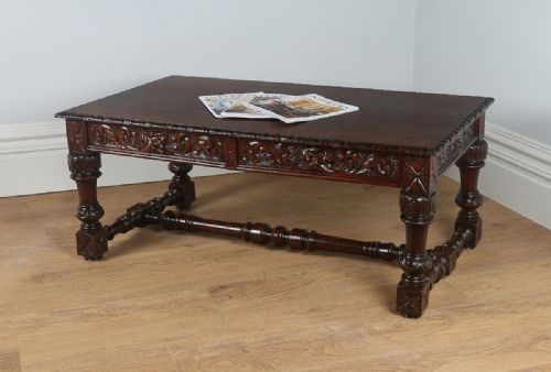 French Provincial Carved Oak Coffee Table (Circa 1860)
