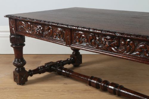 fig 4. French Provincial Carved Oak Coffee Table (Circa 1860)