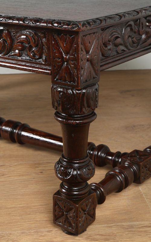fig 6. French Provincial Carved Oak Coffee Table (Circa 1860)