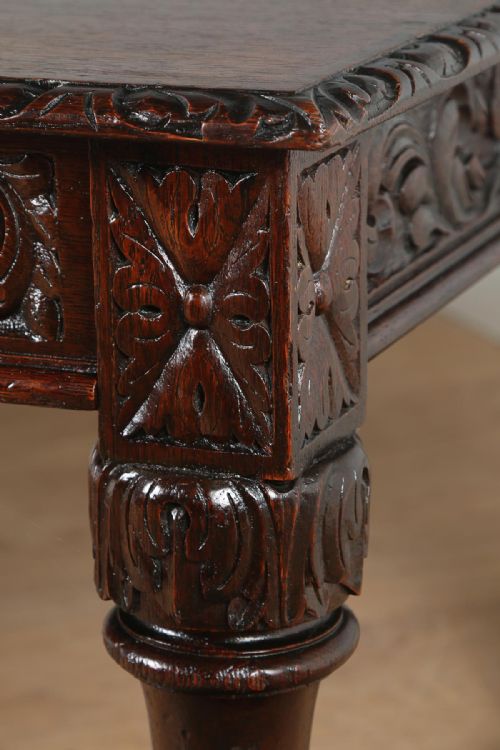 fig 7. French Provincial Carved Oak Coffee Table (Circa 1860)