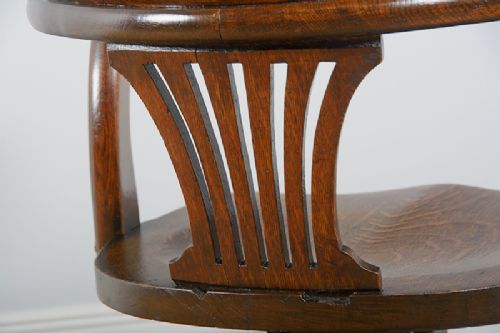 fig 5. Edwardian Oak Revolving Office Armchair (Circa 1900)