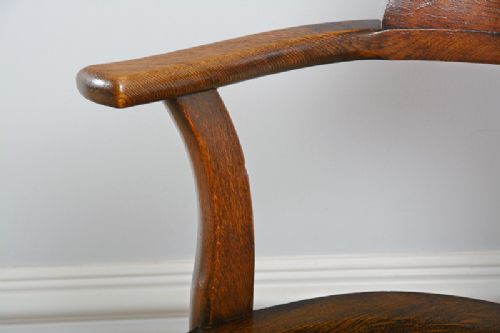 fig 6. Edwardian Oak Revolving Office Armchair (Circa 1900)