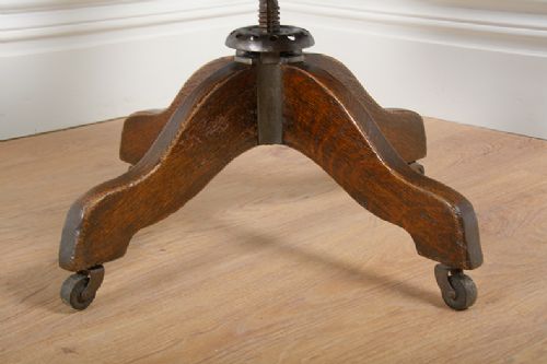 fig 7. Edwardian Oak Revolving Office Armchair (Circa 1900)