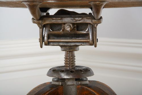 fig 9. Edwardian Oak Revolving Office Armchair (Circa 1900)