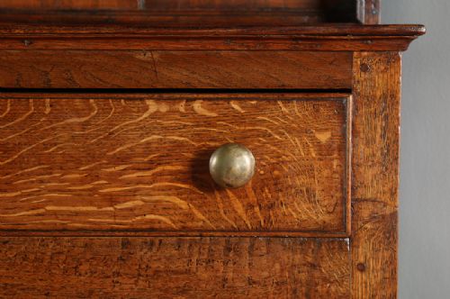 fig 6. Georgian Welsh Montgomeryshire Oak Farmhouse Potboard High Dresser Base & Rack (Circa 1780)