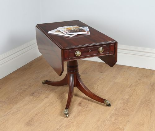 Regency Cuban Mahogany Drop Leaf Pembroke Table (Circa 1820)