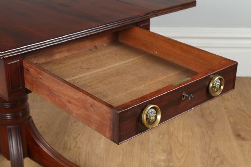 fig 5. Regency Cuban Mahogany Drop Leaf Pembroke Table (Circa 1820)