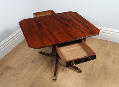 fig 4. Regency Cuban Mahogany Drop Leaf Pembroke Table (Circa 1820)