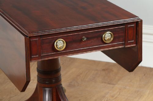 fig 3. Regency Cuban Mahogany Drop Leaf Pembroke Table (Circa 1820)
