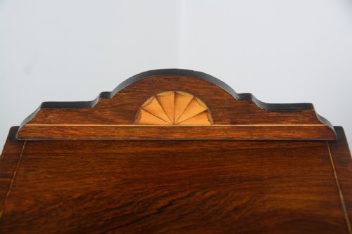fig 2. Edwardian Rosewood Ladies Marquetry Inlaid Leather Worktable (Circa 1900)