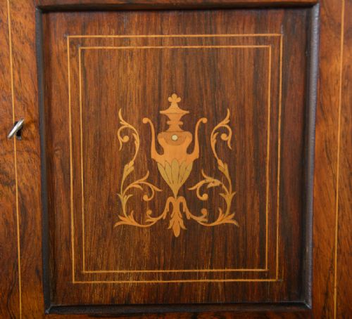 fig 4. Edwardian Rosewood Ladies Marquetry Inlaid Leather Worktable (Circa 1900)