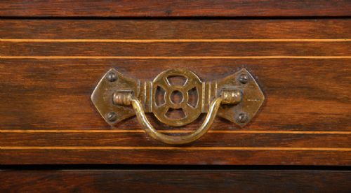 fig 6. Edwardian Rosewood Ladies Marquetry Inlaid Leather Worktable (Circa 1900)