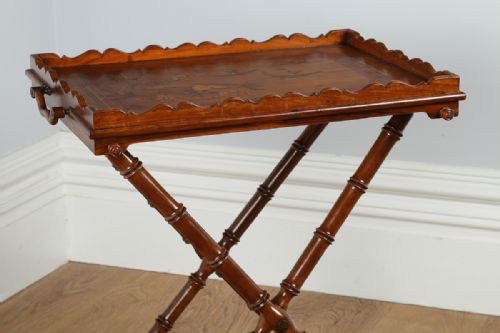 fig 1. Victorian Olive Wood Butlers Tray & Chess Board (Circa 1860)