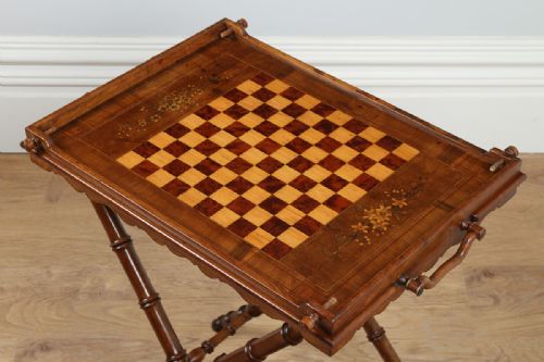 fig 3. Victorian Olive Wood Butlers Tray & Chess Board (Circa 1860)