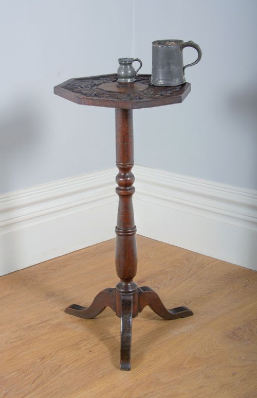 French Chestnut Candle Table (Circa 1850)