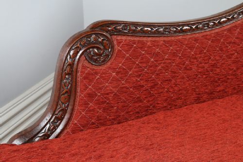 fig 8. Victorian Oak Upholstered Chaise Longue (Circa 1840)