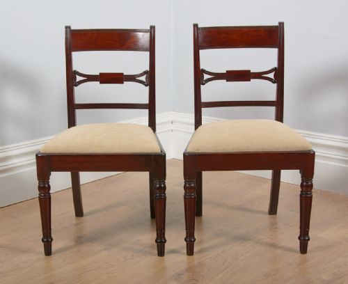 fig 1. Pair of Regency Mahogany Bar Back Dining Chairs (Circa 1815)