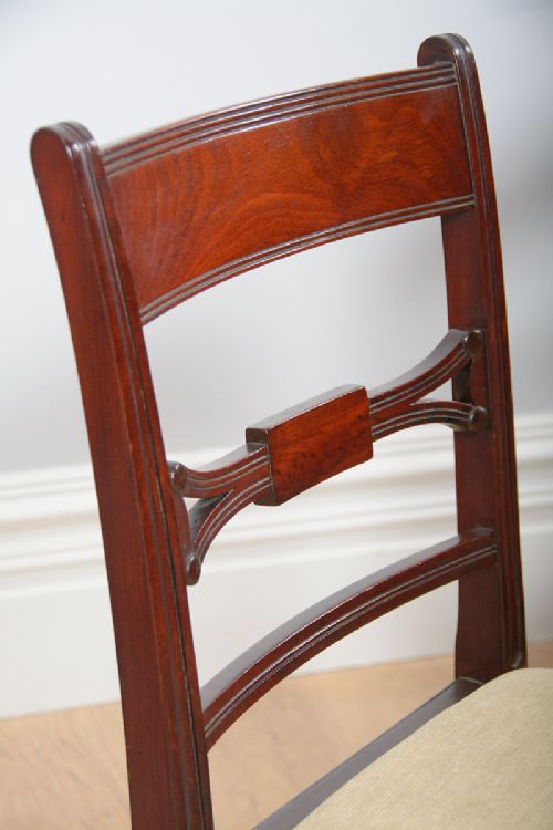 fig 3. Pair of Regency Mahogany Bar Back Dining Chairs (Circa 1815)