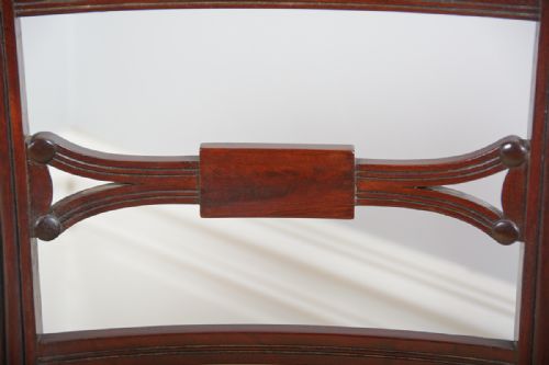 fig 4. Pair of Regency Mahogany Bar Back Dining Chairs (Circa 1815)