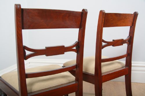 fig 7. Pair of Regency Mahogany Bar Back Dining Chairs (Circa 1815)
