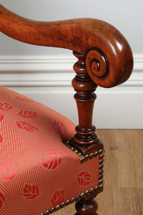 fig 5. Pair of French Walnut Fauteuil Armchairs (Circa 1860)