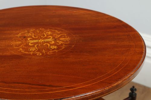 fig 3. Edwardian Mahogany Revolving Circular Under Bookcase Table (Circa 1900)