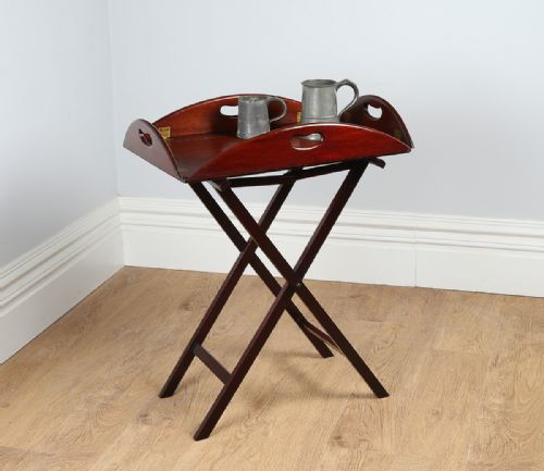 Victorian Mahogany Butlers Tray & Stand (Circa 1870)