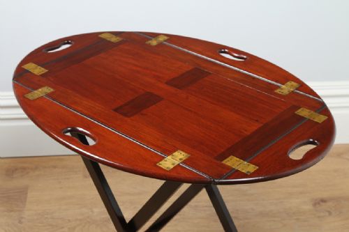 fig 4. Victorian Mahogany Butlers Tray & Stand (Circa 1870)