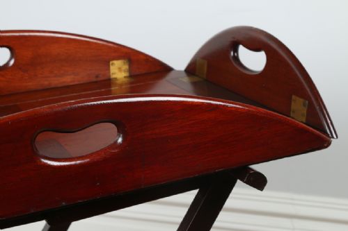 fig 6. Victorian Mahogany Butlers Tray & Stand (Circa 1870)