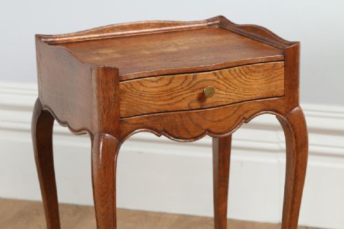 fig 2. Pair of French Louis XV1 Revival Oak Bedside Cabinets