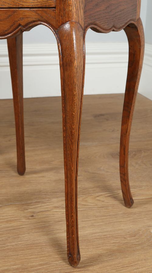 fig 6. Pair of French Louis XV1 Revival Oak Bedside Cabinets