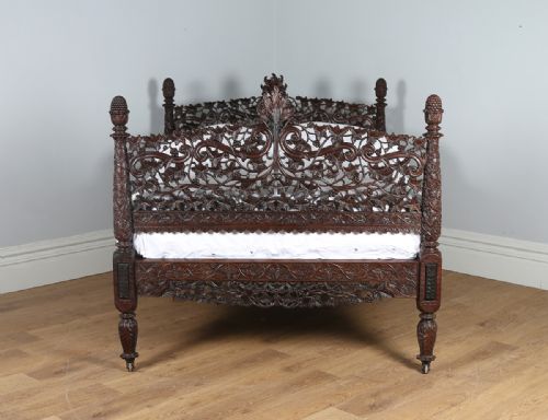 fig 1. Colonial Ceylonese Carved Rosewood Bed (Circa 1850)