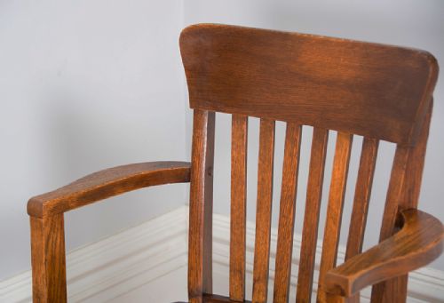 fig 2. Edwardian Oak Revolving Office Armchair (Circa 1910)
