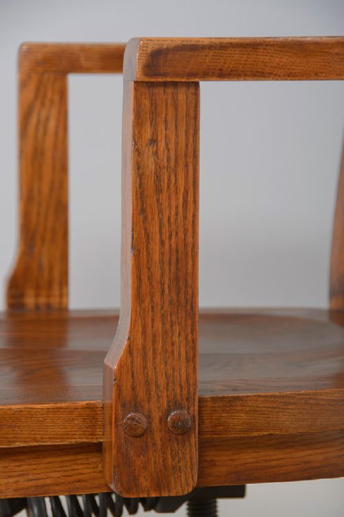 fig 3. Edwardian Oak Revolving Office Armchair (Circa 1910)
