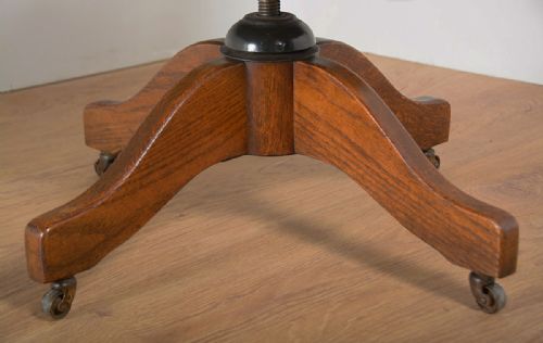fig 5. Edwardian Oak Revolving Office Armchair (Circa 1910)