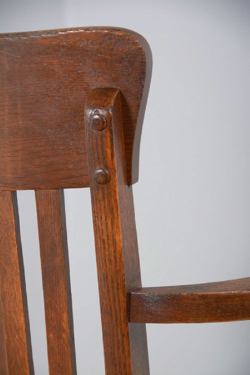 fig 7. Edwardian Oak Revolving Office Armchair (Circa 1910)