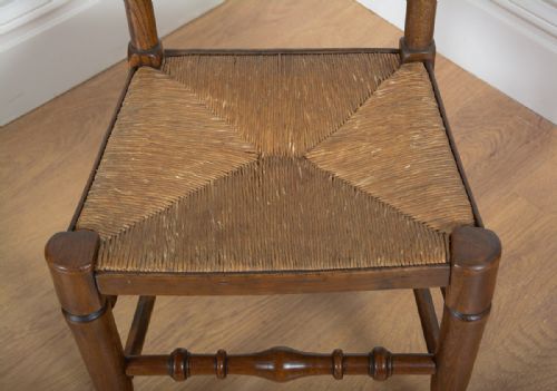 fig 6. Set of 4 Ash & Elm Spindle Back Country Farmhouse Dining Chairs (Circa 1900)