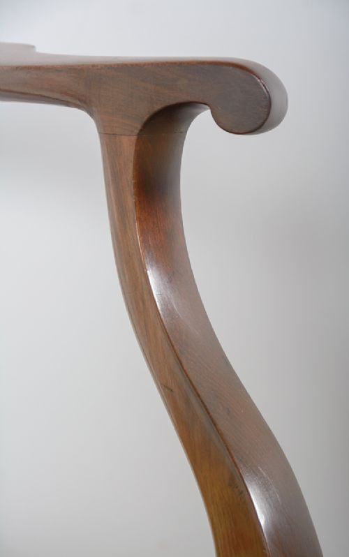 fig 3. Chippendale Style Carved Mahogany Elbow Armchair (Circa 1890)