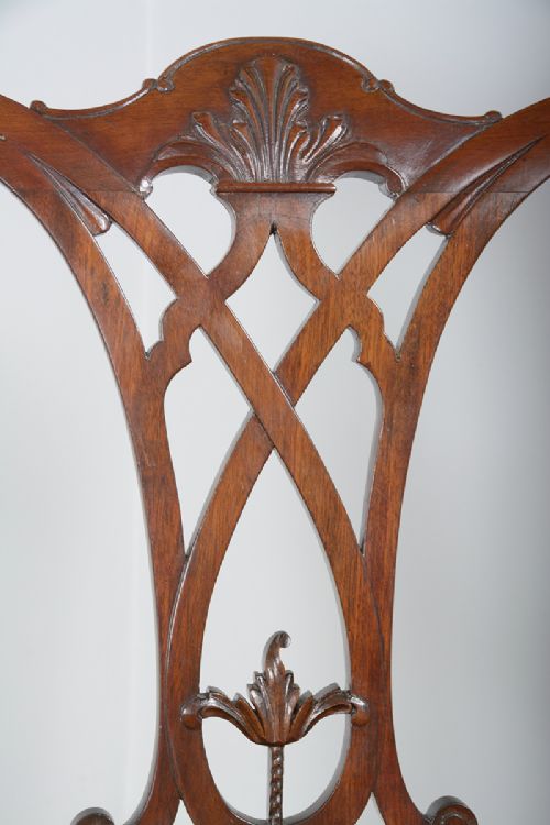 fig 5. Chippendale Style Carved Mahogany Elbow Armchair (Circa 1890)